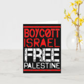Boycott Israel Palestine Gaza War Awareness  Kaart (Gele Bloem)