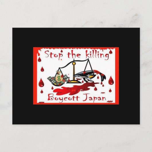 Boycott Japan! Briefkaart (Voorkant)