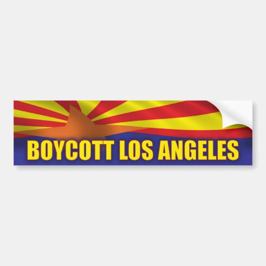 Boycott Los Angeles - Support Arizona Bumpersticker (Voorkant)