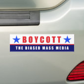 Boycott Media Bumpersticker (Op auto)