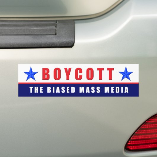 Boycott Media Bumpersticker (Op auto)