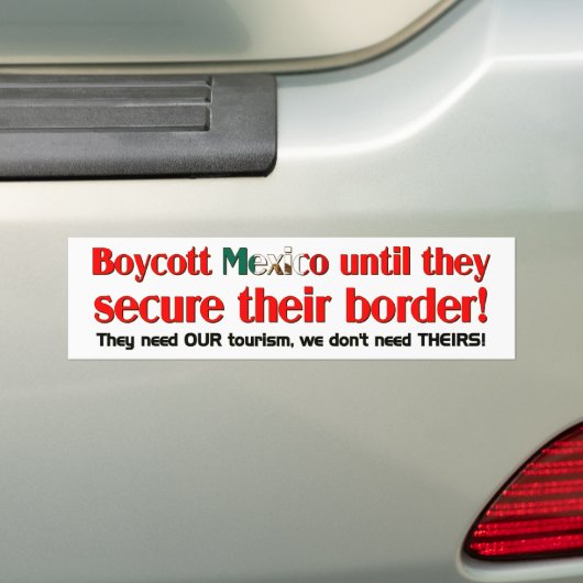 Boycott Mexico Bumpersticker (Op auto)