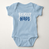 BOYCOTT NAPS – Baby's Eerste Opstand Romper (Voorkant)