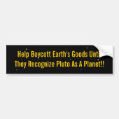 Boycott Pluto Bumpersticker (Voorkant)