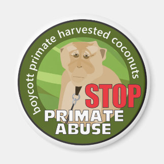 Boycott Primate-Harvested Coconuts Magneet