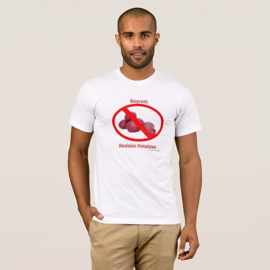 Boycott Redskin aardappelen T-shirt (Voorkant volledig)