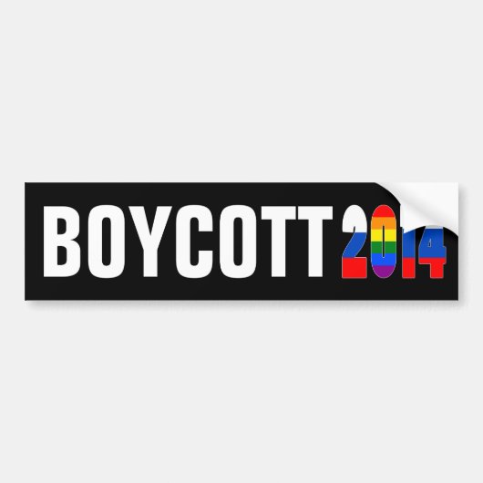 Boycott Sochi / Rusland 2014 Bumpersticker (Voorkant)