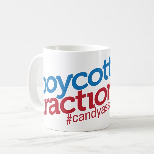 Boycott Traction-Mok Koffiemok (Voorkant links)