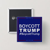 Boycott Trump 2 Inch Square Button (Voorkant /achterkant)