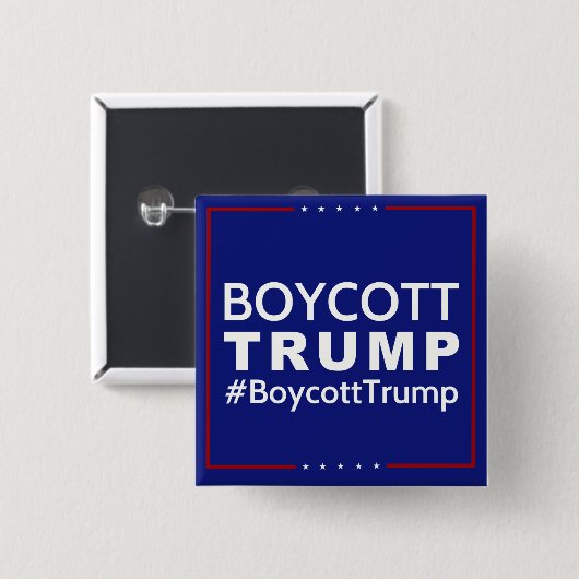 Boycott Trump 2 Inch Square Button (Voorkant /achterkant)