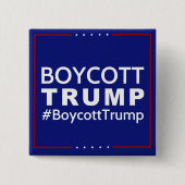 Boycott Trump 2 Inch Square Button (Voorkant)