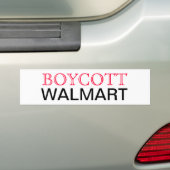 Boycott Walmart Bumpersticker (Op auto)