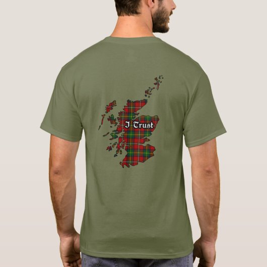 Boyd Clan Badge en Tartan Adult T-shirt (Achterkant)