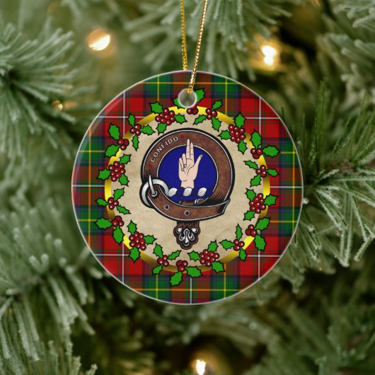 Boyd Clan Badge & Tartan Persoonlijke mas Keramisch Ornament (Boom)