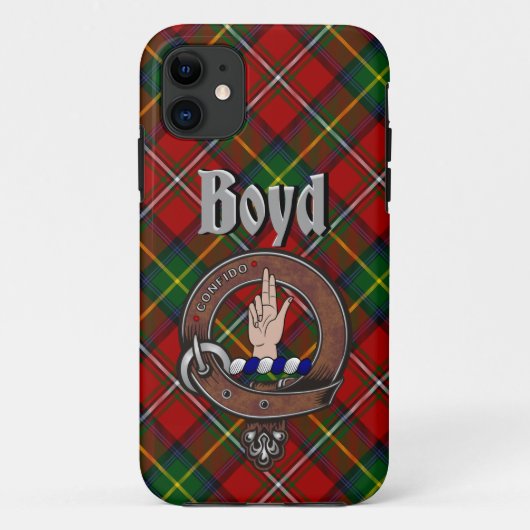 Boyd Clan Badge & Tartan Telefoonhoesje Case-Mate iPhone Case (Achterkant)