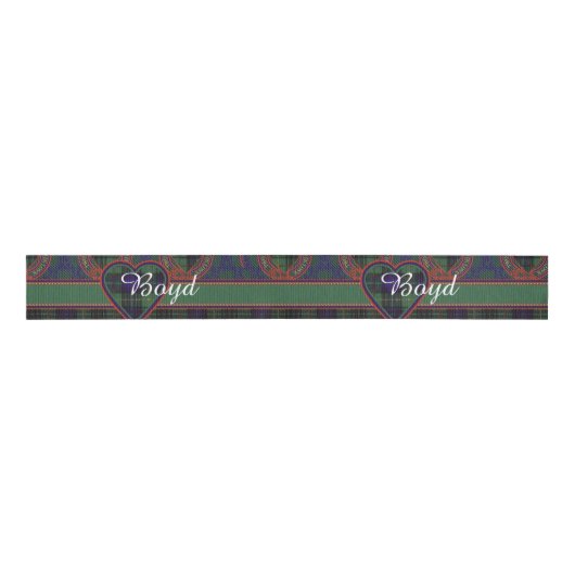 Boyd clan Pset Scottish kilt tartan Grosgrain Lint (Voorkant)