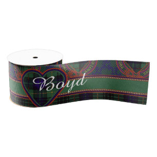 Boyd clan Pset Scottish kilt tartan Grosgrain Lint