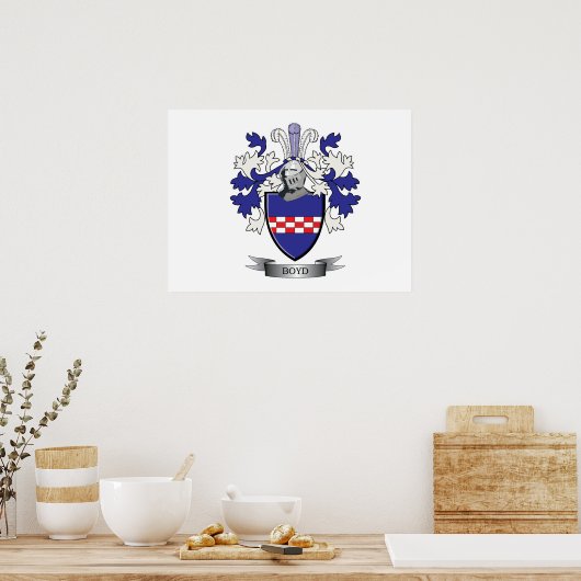 Boyd Family Crest Coat of arms Poster (Keuken)
