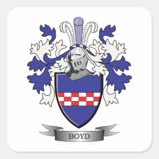 Boyd Family Crest Coat of arms Vierkante Sticker