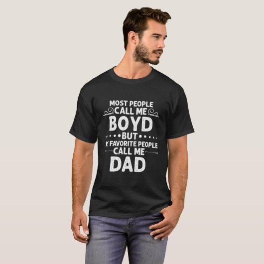 BOYD Gift Name Funny Vaderdag Personalized T-shirt (Voorkant volledig)