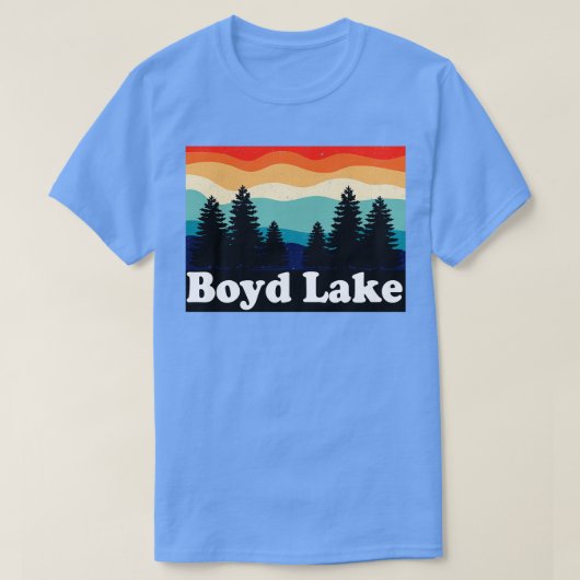 Boyd Lake Colorado Retro T-shirt (Design voorkant)