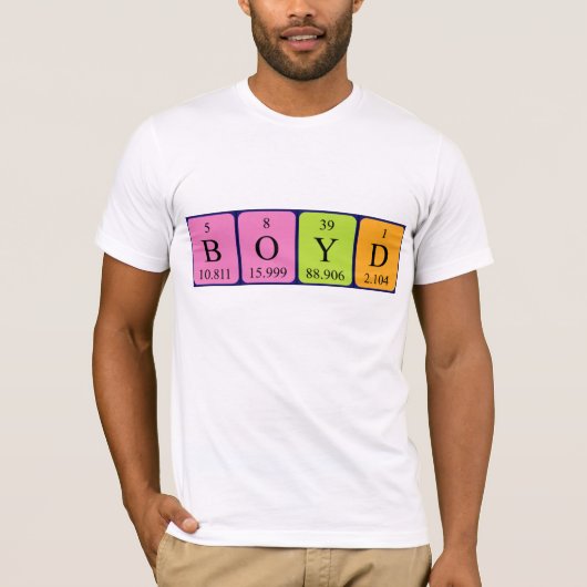 Boyd periodiek lijstnaam shirt (Voorkant)