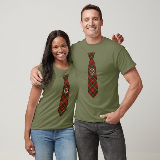 Boyd Scottish Badge & Tartan Necktie T-shirt (Unisex)