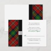 Boyd Tartan Scottish Celtic Wedding RSVP Antwoord Kaart (Voorkant / Achterkant)