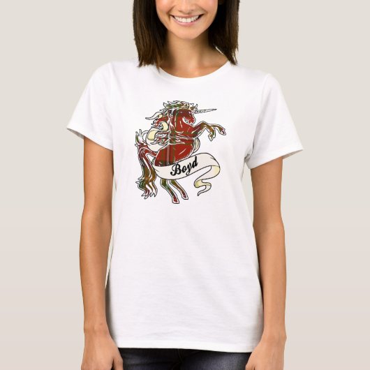Boyd Tartan Unicorn T-shirt (Voorkant)