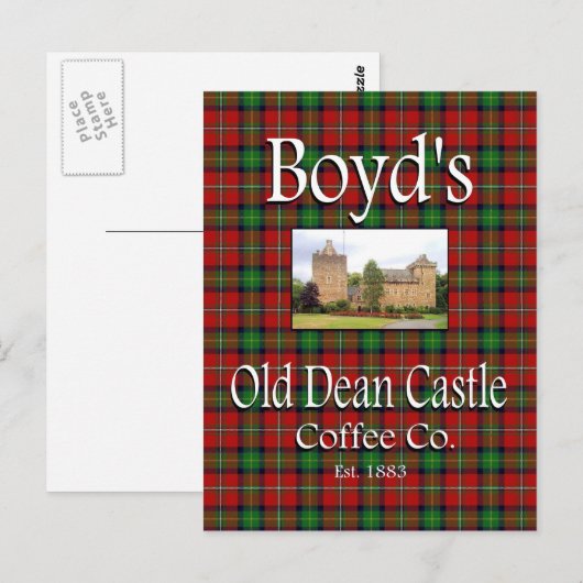 Boyd's Old Dean Castle Coffee Co. Briefkaart (Voorkant / Achterkant)