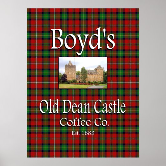 Boyd's Old Dean Castle Coffee Co. Poster (Voorkant)