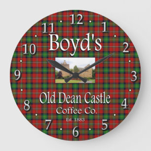 Boyd's Old Dean Castle Coffee Co. Wall Clock Grote Klok