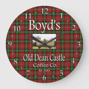 Boyd's Old Dean Castle Coffee Co. Wall Clock Grote Klok