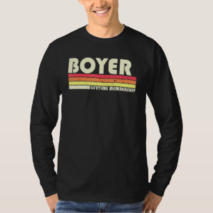 Boyer Surname Retro  80-90-jarige Reuni T-shirt