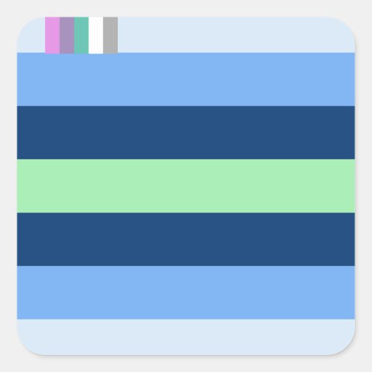Boyflux alternate Pride Flag Vierkante Sticker (Voorkant)