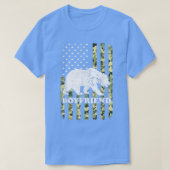 Boyfriend Bear Camping Hiking Camouflage USA Ameri T-shirt (Design voorkant)