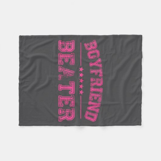 Boyfriend Beater Funny Design 507eaff4f4b81bf657ea Fleece Deken (Voorkant (Horizontaal))