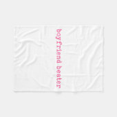 Boyfriend Beater Funny Girlfriend Humor Retro Groo Fleece Deken (Voorkant (Horizontaal))