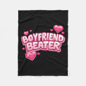 Boyfriend Beater Funny Tee  Fleece Deken (Voorkant)