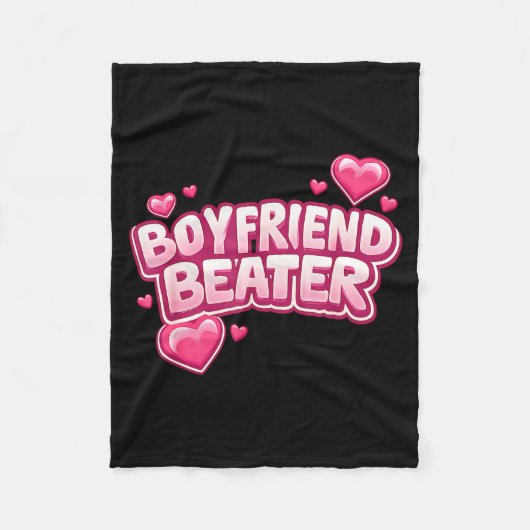 Boyfriend Beater Funny Tee  Fleece Deken (Voorkant)