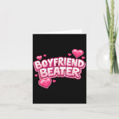 Boyfriend Beater Funny Tee  Kaart (Voorkant)