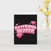 Boyfriend Beater Funny Tee  Kaart (Gele Bloem)