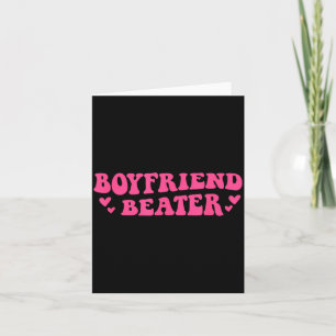 Boyfriend Beater Grappige Vriendin Humor Retro Gro Kaart