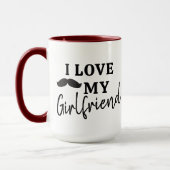 Boyfriend Coffee Mok - I Love My Vriendin Slogan (Links)
