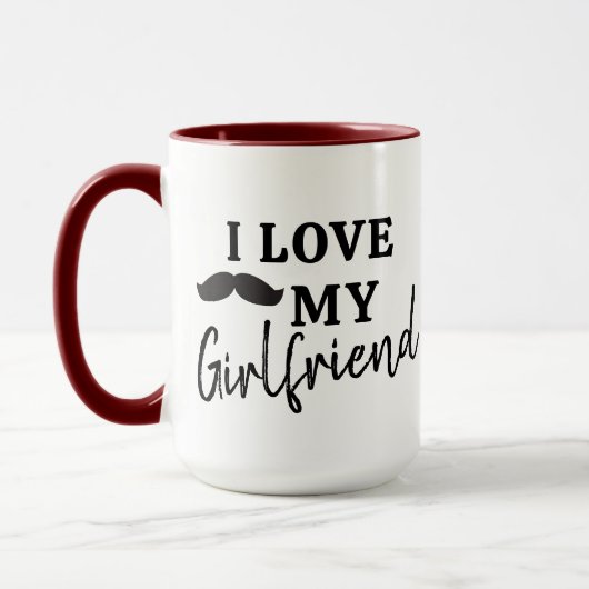 Boyfriend Coffee Mok - I Love My Vriendin Slogan (Links)