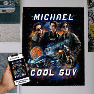 Boyfriend Collage Foto's Retro Bootleg 90s en Y2K Poster