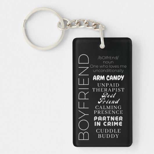 Boyfriend Definition Beste ooit BF Gift Idee Sleutelhanger (Voorkant)