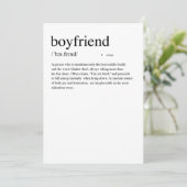 Boyfriend Definition Valentijns Kaart (Staand voorkant)