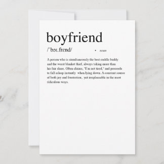 Boyfriend Definition Valentijns Kaart