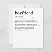 Boyfriend Definition Valentijnsdag Kaart (Voorkant)